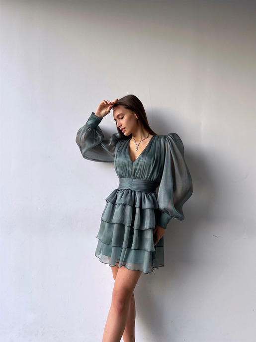 Memo Fırfırlı Elbise 23K000295