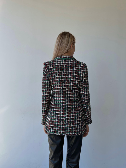 Önü Düğme Kapamalı Muiris Kadın Yeşil Biyeli Tüvit Ceket 23K000082