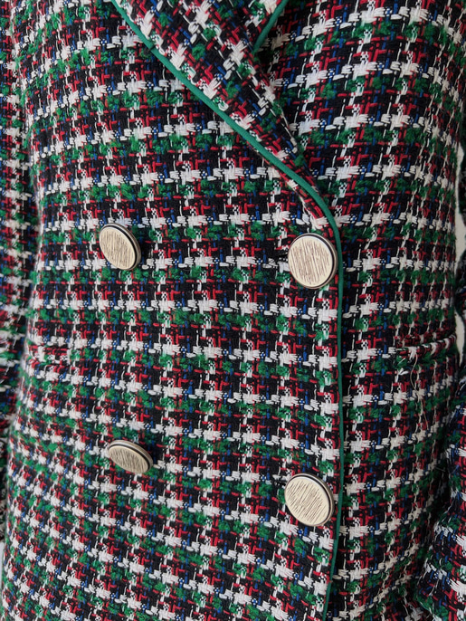 Önü Düğme Kapamalı Muiris Kadın Yeşil Biyeli Tüvit Ceket 23K000082