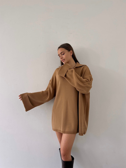 Polo Yaka Oversize Kazak 23K000192