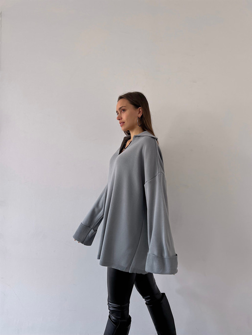 Polo Yaka Oversize Kazak 23K000192