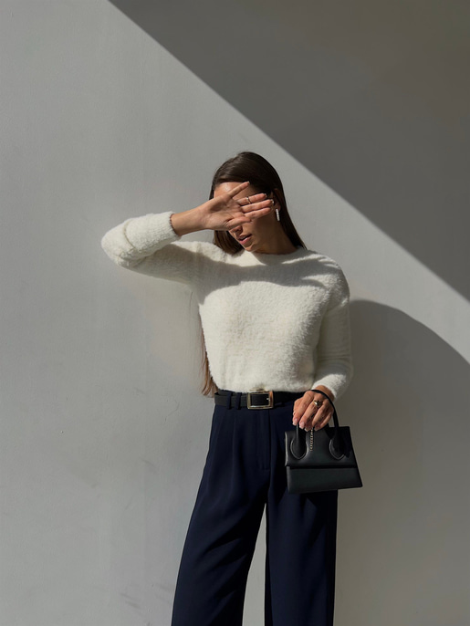 Uzun Kol Alaric Kadın Ekru Sakal Kazak 23K000122