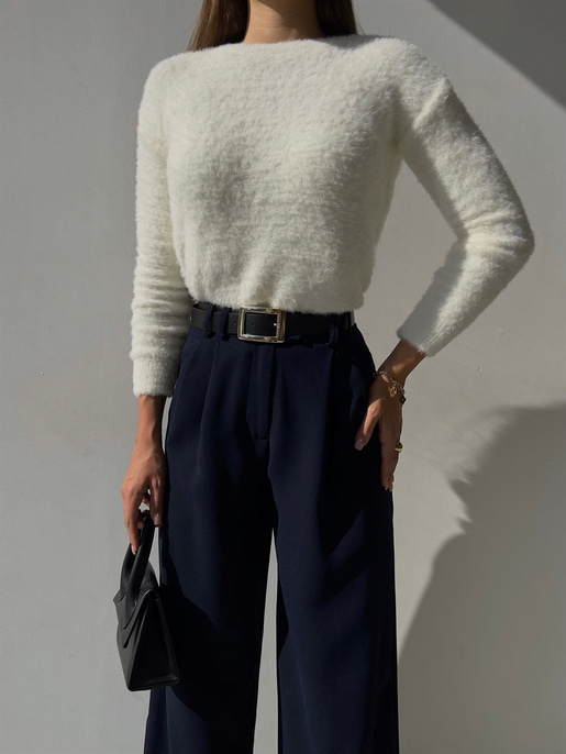 Uzun Kol Alaric Kadın Ekru Sakal Kazak 23K000122