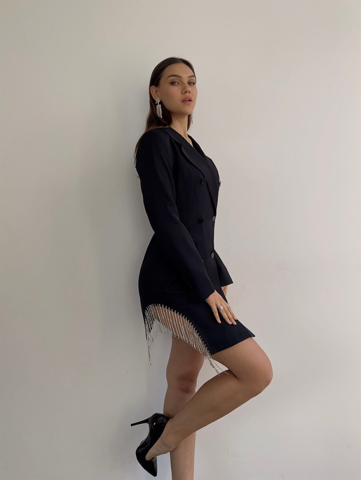 Yanı Aksesuarlı Blazer Ceket 21Y000059