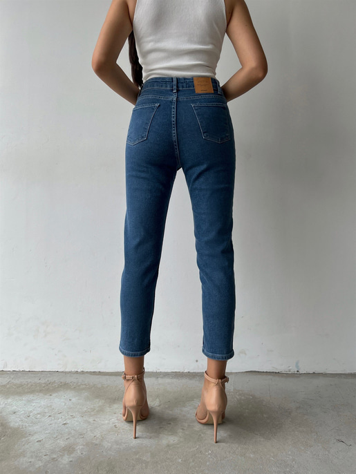 Yüksek Bel Yıkamalı Skinny Jenna Kadın Mavi Jean 22K000338