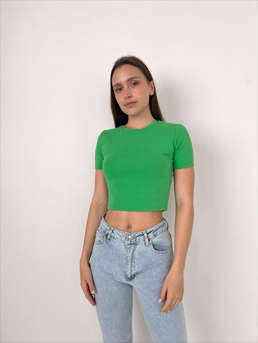 Basic Crop Tişört 23Y000098