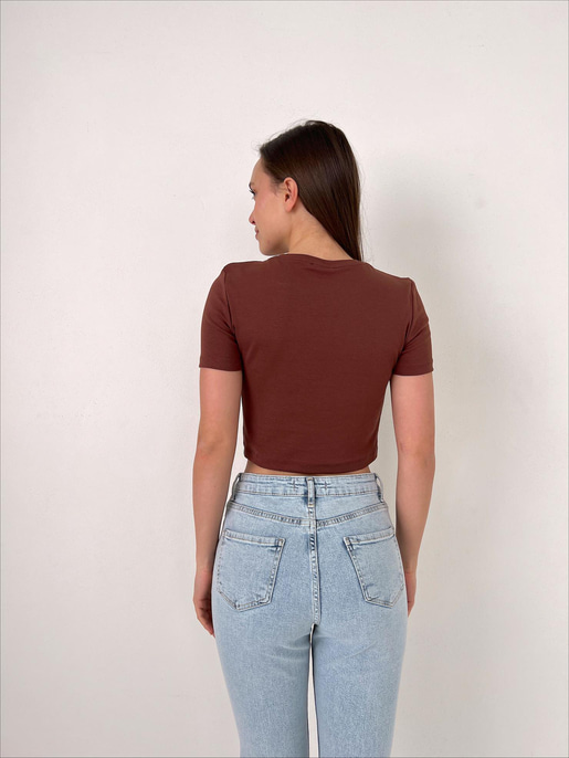 Basic Crop Tişört 23Y000098