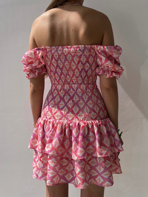 Çapraz Bağcık Açık Omuz Üst Fırfırlı Gipeli Alt Justus Kadın Pembe İkili Takım 22Y000330