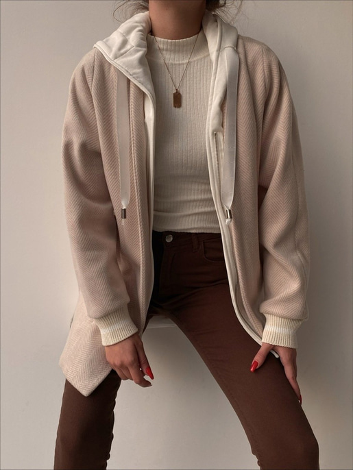 Elyse Kapüşonlu Kaban 22K000364