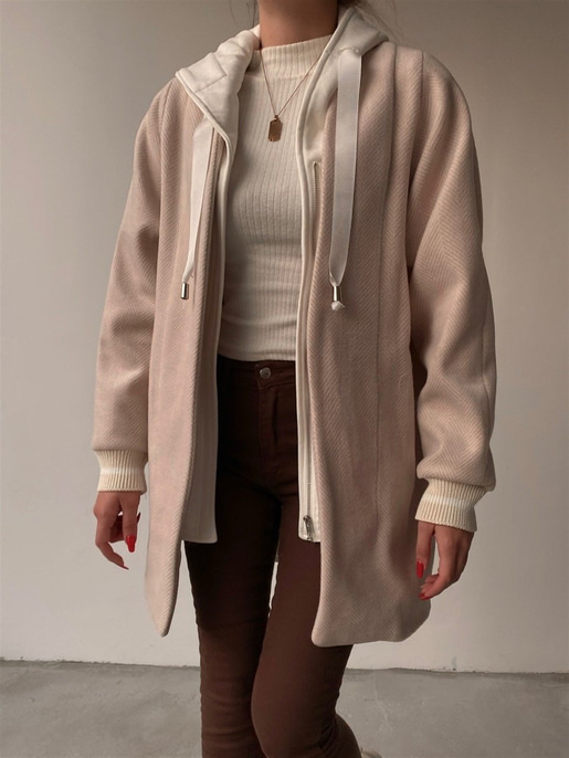 Elyse Kapüşonlu Kaban 22K000364