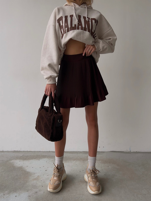 Kapüşonlu Balance Yazılı Emerson Kadın Bej Sweatshirt 23K000150