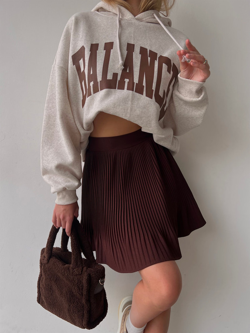 Kapüşonlu Balance Yazılı Emerson Kadın Bej Sweatshirt 23K000150