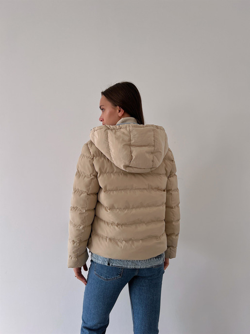 Kapüşonlu Yanları Cepli Taremi Kadın Taş Mont 23K000276