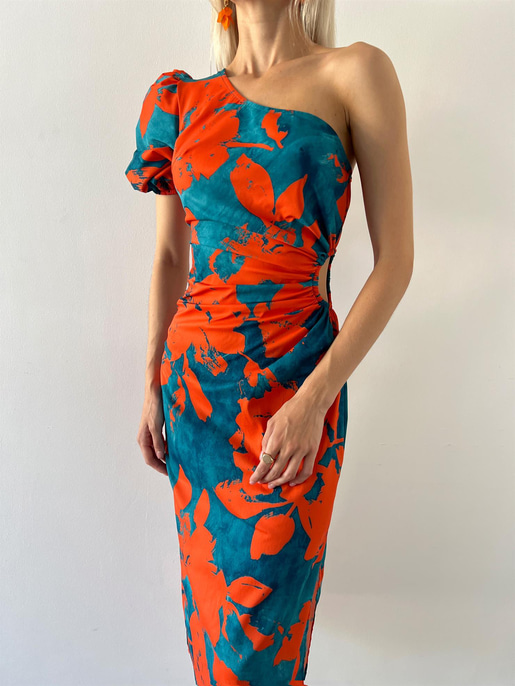 Loni Bel Detaylı Tek Kol Elbise 23Y000570