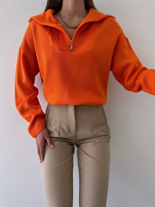 Mariella Fermuarlı Kazak 23K000246