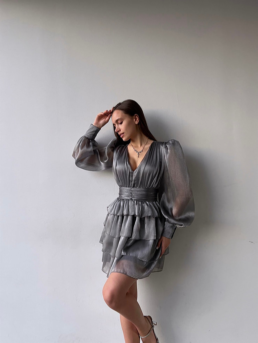 Memo Fırfırlı Elbise 23K000295