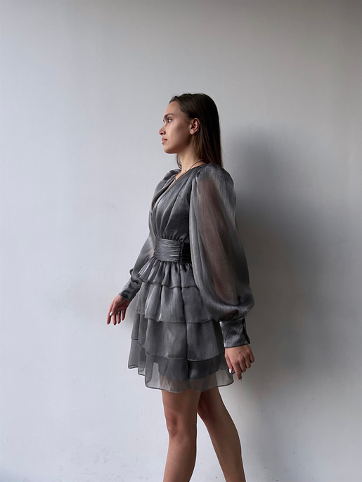 Memo Fırfırlı Elbise 23K000295