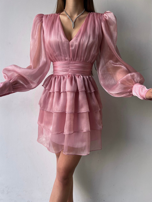 Memo Fırfırlı Elbise 23K000295