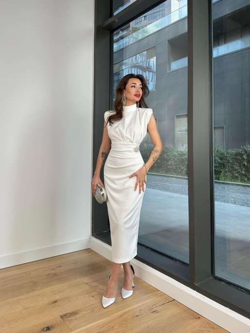 Norbert Tokalı Krep Elbise 24k420