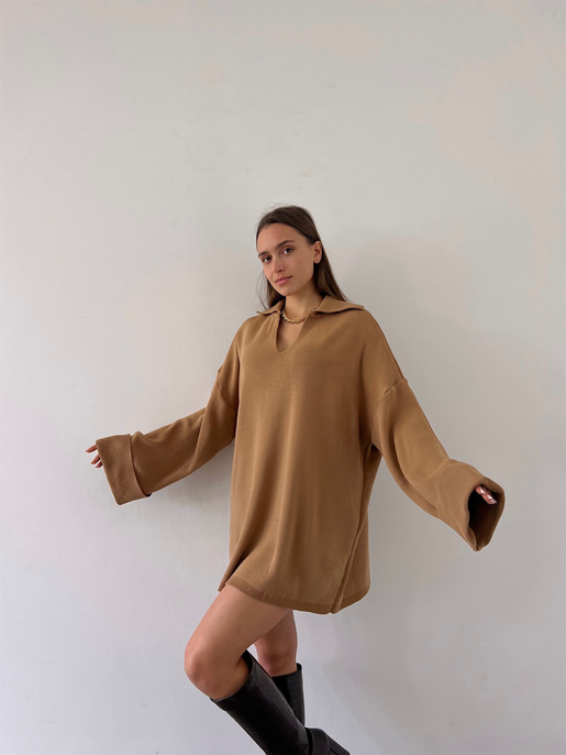 Polo Yaka Oversize Kazak 23K000192