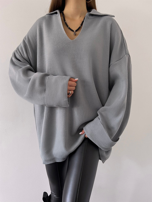 Polo Yaka Oversize Kazak 23K000192