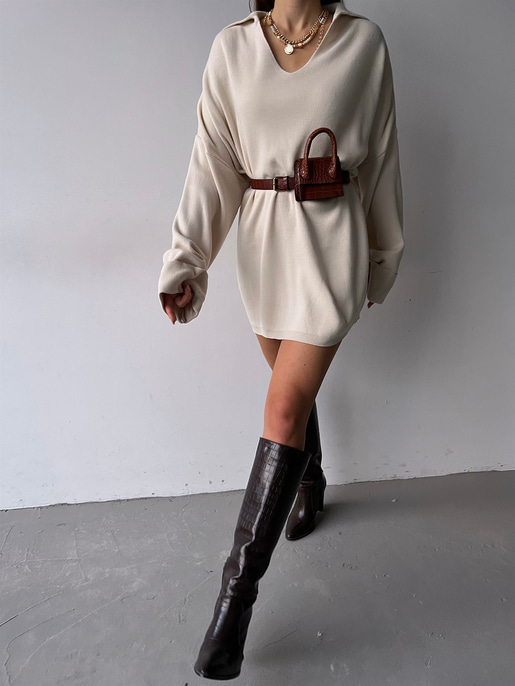 Polo Yaka Oversize Kazak 23K000192