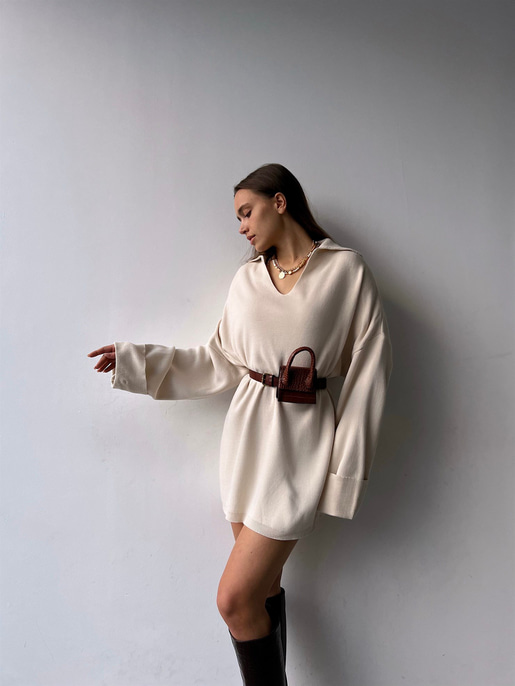 Polo Yaka Oversize Kazak 23K000192