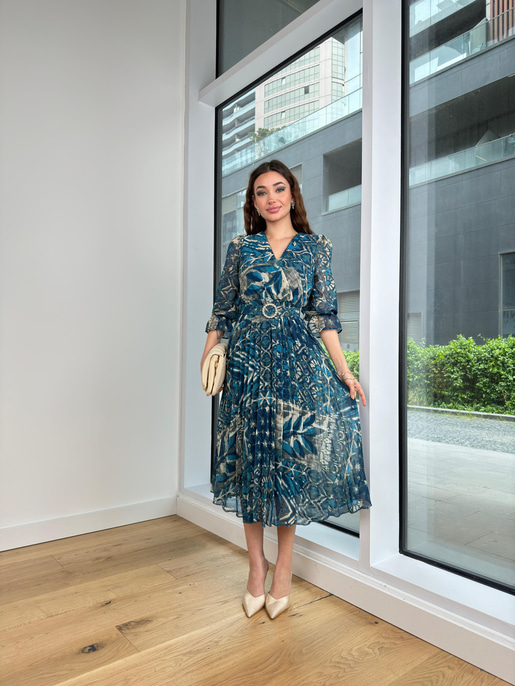 Tendai Kemerli Elbise 24Y478