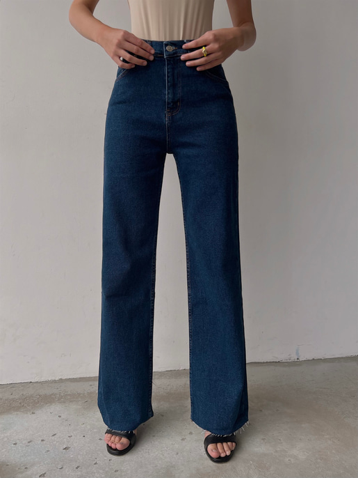 Yüksek Bel Geniş Paça Jacques Kadın Lacivert Jean 22K000461