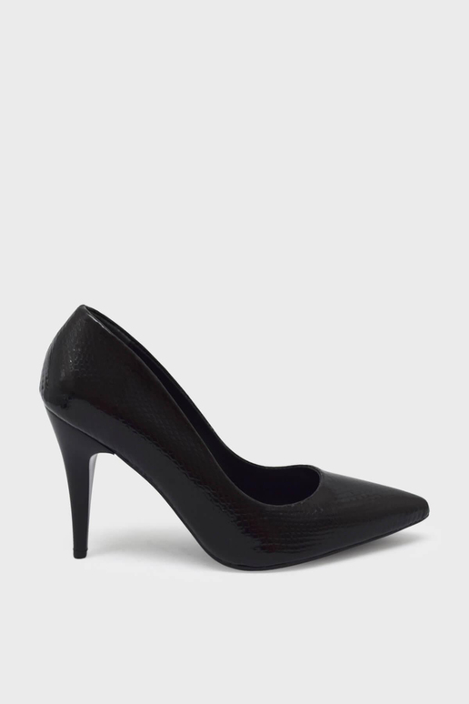 Kanuga Kadın Yazlık İnce Topuk Stiletto Siyah Desenli LPA1501