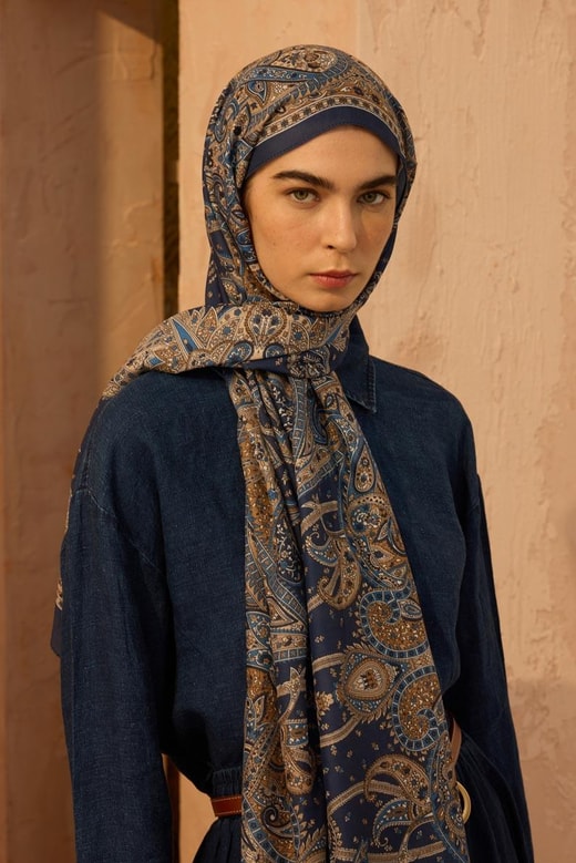 Bohem Şal Lacivert