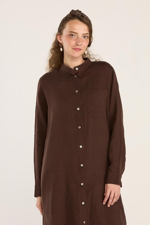 Hakim Yaka %100 Keten Tunik