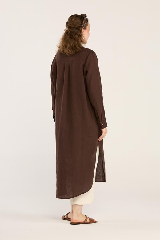 Hakim Yaka %100 Keten Tunik