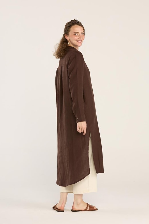 Hakim Yaka %100 Keten Tunik