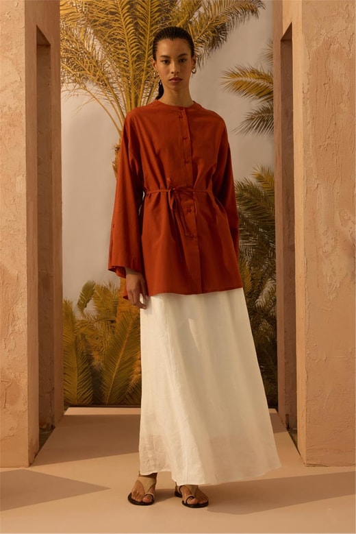 Kimono Gömlek Kiremit