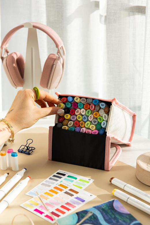 48'li Çift Uçlu Alkol Bazlı Marker Kalem Seti – Fine + Chisel