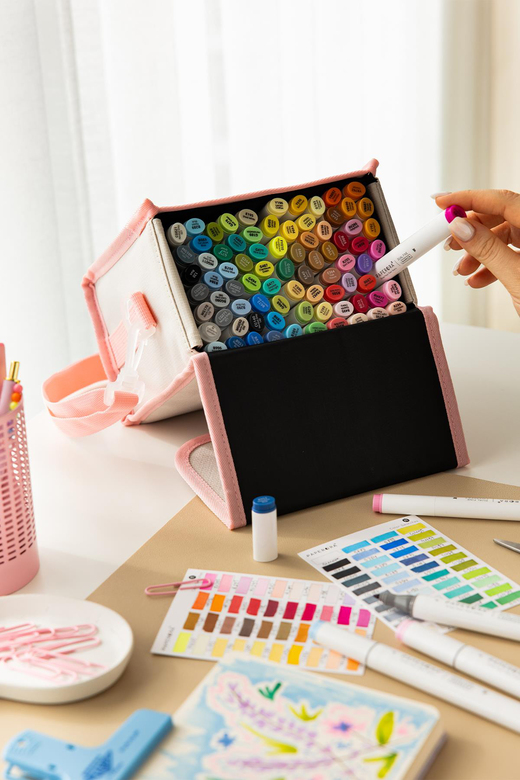 80'li Çift Uçlu Alkol Bazlı Marker Kalem Seti – Fine + Chisel