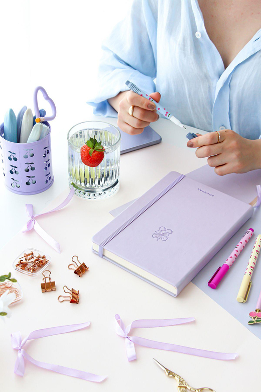 A5 Bullet Journal Noktalı Defter 140 gr. 80 Yaprak Lavender Mist