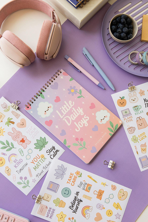 A5 Sticker Book 466 Adet 18 Yaprak Renkli Etiket Defteri