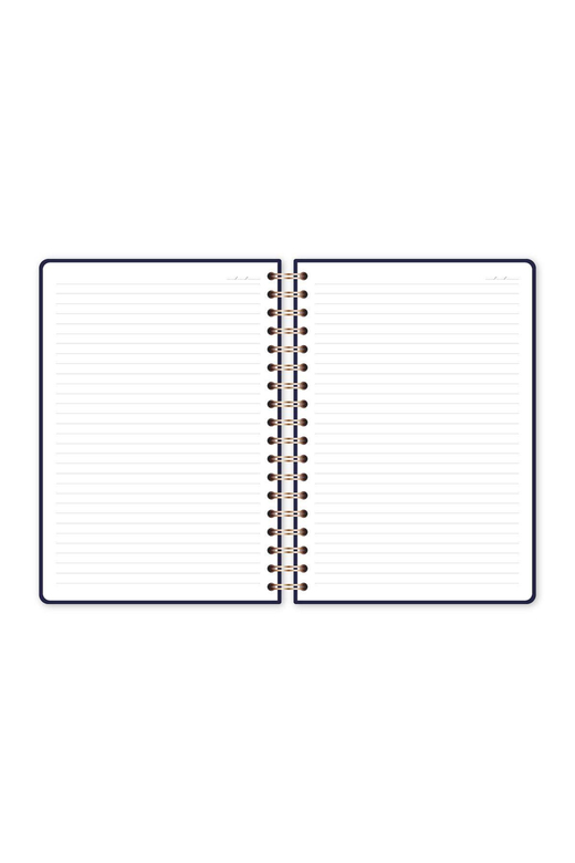 17x24 Spiralli Lastikli Sert Kapak Çizgili Not Defteri Mor Galaksi