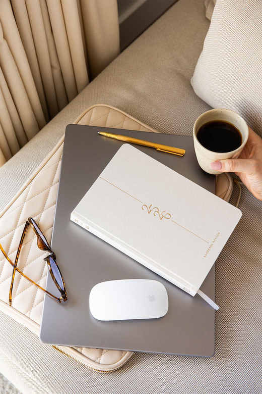 2025-2026 A5 Keten 16 Aylık Akademik Ajanda - Krem