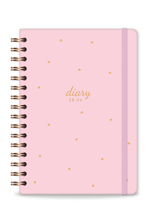 2025-2026 A5 Spiralli 16 Aylık Akademik Ajanda - Pembe