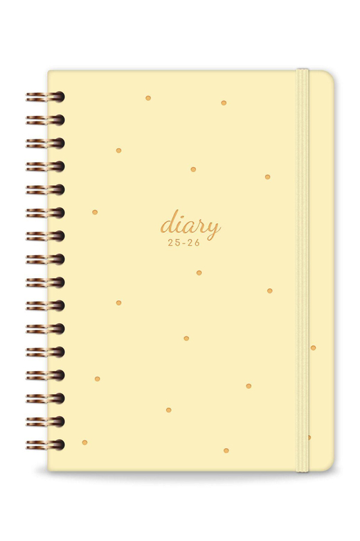 2025-2026 A5 Spiralli 16 Aylık Akademik Ajanda - Sarı