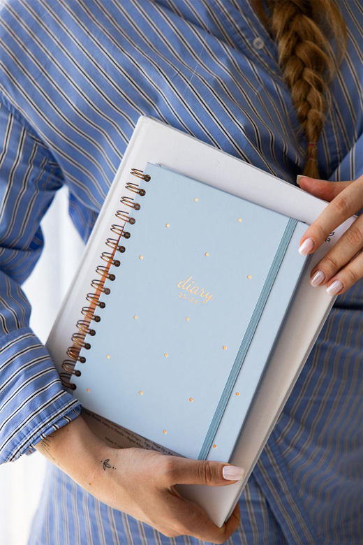 2025-2026 A5 Spiralli 16 Aylık Akademik Ajanda - Mavi