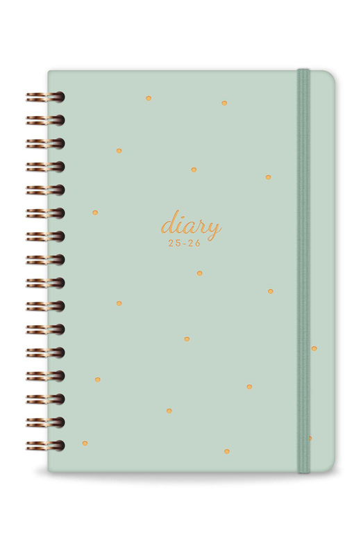 2025-2026 A5 Spiralli 16 Aylık Akademik Ajanda - Yeşil