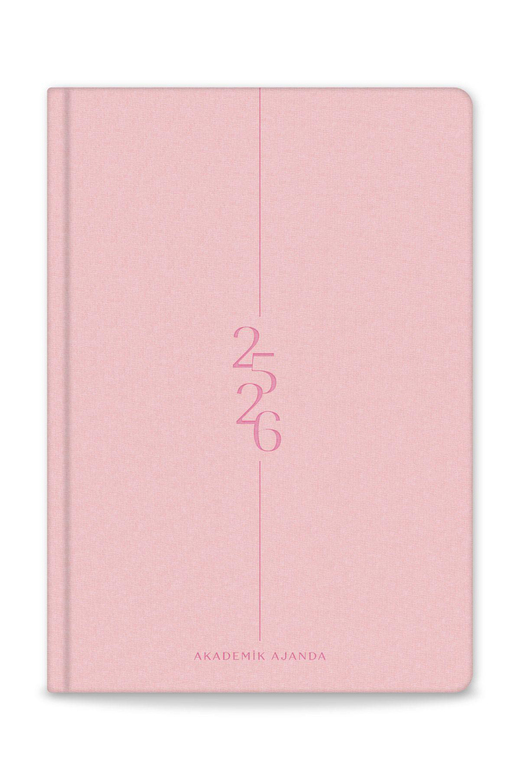 2025-2026 Kir ve Suya Dayanıklı Sert Kapak Akademik Ajanda - Pembe