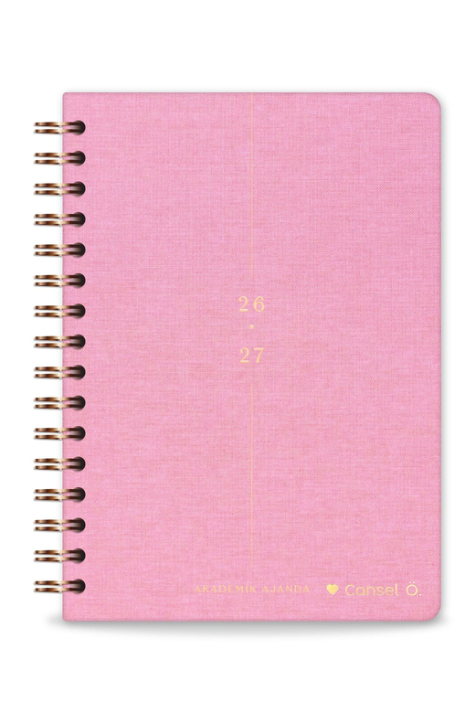 2026-2027 A5 Spiralli Keten Akademik Ajanda - Şeker Pembe