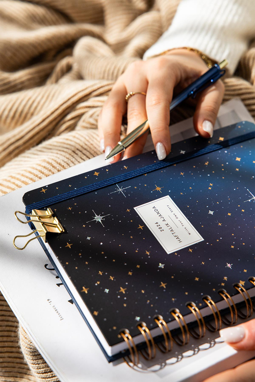 2026 A5 Spiralli Haftalık Ajanda 12 Aylık - Galaksi