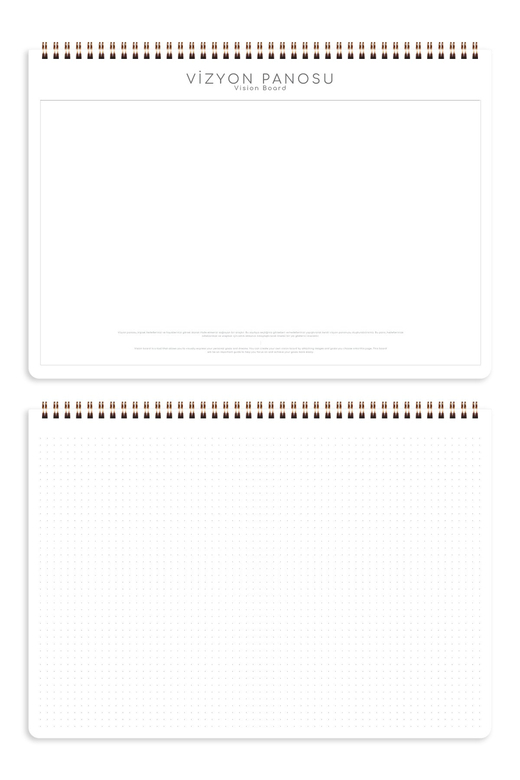2027 Haftalık Spiralli Masaüstü Planlayıcı 24x34 cm - Desk Planner Siyah