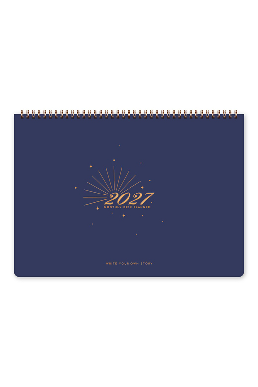 2027 Masaüstü Planlayıcı Takvim 24x34 cm - Lacivert